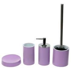 4 Piece Lilac Accessory Set, Free Stand